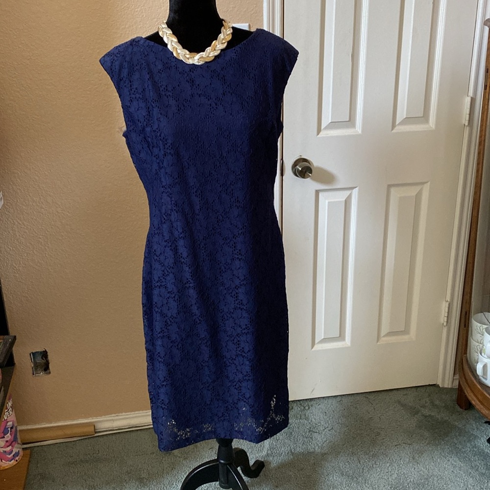 Chaps Navy Blue Dress - Picture 2 of 5